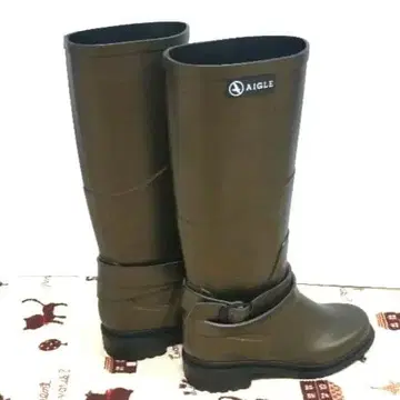 새상품 제조 중지 AIGLE 에이글 마카담 롱 부츠 레인 슈즈 35