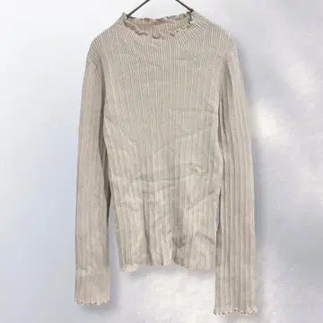 지유 GU 랜덤 리브 멜로우 스웨터 긴팔 귀여운 무지 S [ c93