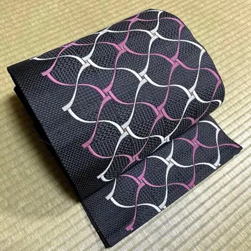 순수 실크 하카타 오리 아키 나고야 오비 [ 기하학 패턴 ]