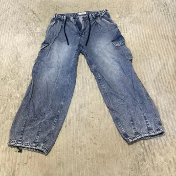 데님 카고 팬츠