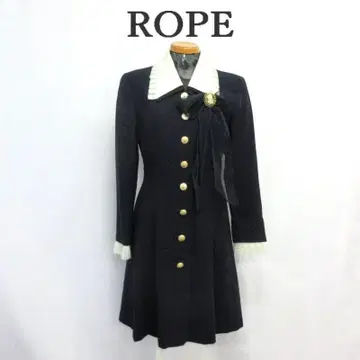 MY1920 ROPE 로페 원피스 코트 프릴 리본 브로치 포함