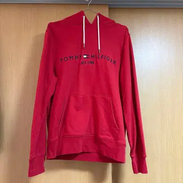 TOMMY HILFIGER 레드 후드티