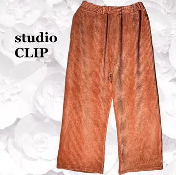 [ 스튜디오 클립 ] 와이드 팬츠 [ F ] 테라코타 코듀로이 이지