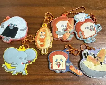 빵도둑 러버 참 키링 7개 세트