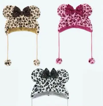 미니 레오파드 무늬 팬 캡 3종 세트 [새상품, 미사용]