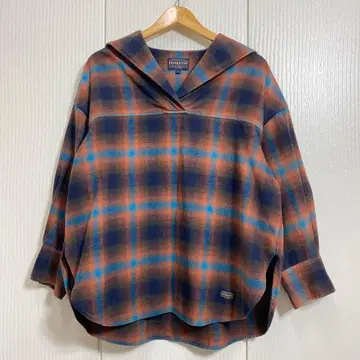 새상품급 PENDLETON 세일러 카라 체크 플란넬 셔츠