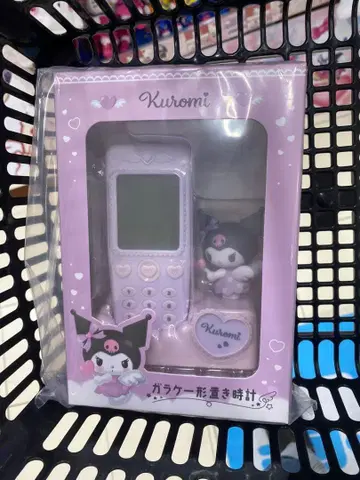 쿠로미 폴더폰 모양 탁상시계 휴대용 워치 헤이세이 여아 산리오