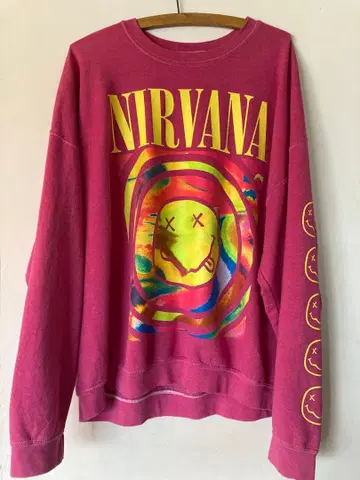 구제 의류 NIRVANA 그래픽 트레이닝복