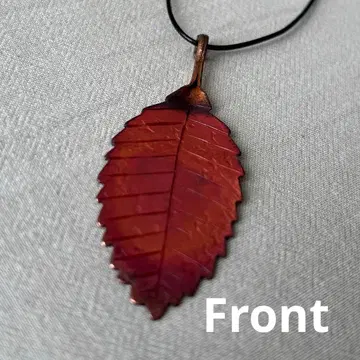 나뭇잎 놋쇠 펜던트 Brass leaf pendant 가죽 끈 부속