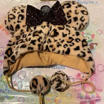 미니 레오파드 무늬 팬캡 브라운 모자 브라운