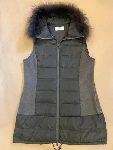 후드 부착 다운 베스트 M 그레이