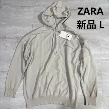 새상품 L ZARA 니트 후드티 베이지 후디