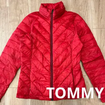TOMMY 다운 90% 패커블 다운 XS 레드 수납 봉투 포함