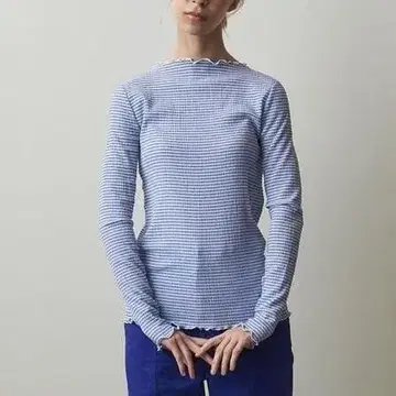 zB1287 [ F ] steven alan 티셔츠 보더 크루넥