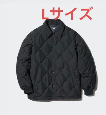 유니클로 퀼팅 자켓 다운 퍼프 테크 L 새상품급 블랙