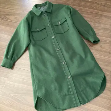 오즈모시스 그린 롱 코트