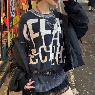 jeanasis 리바이스 다이 로고 빅 풀오버