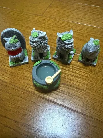 가챠 와비 사비 이끼 경내 신사 세트 개봉 완료