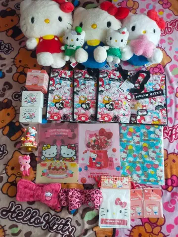 헬로키티 봉제 인형 기타 굿즈 세트