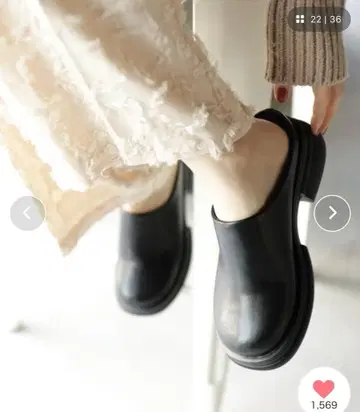 SESTO 통굽 슬립온 샌들 블랙 M