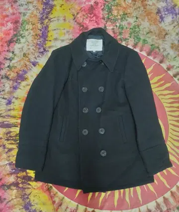 울 피코트 사이즈 40 미국제 버튼 1개 결손