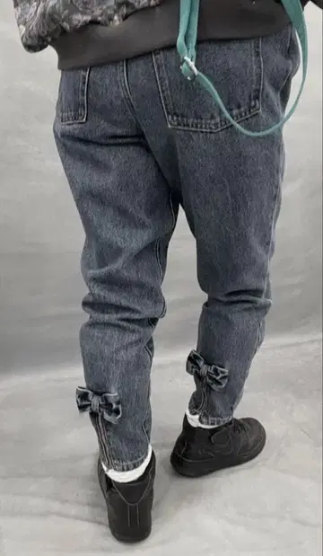 PECOCLUB 리본 지퍼 데님 Ssize