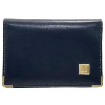 던힐 명함지갑 카드 케이스 천연 가죽 블랙 14300