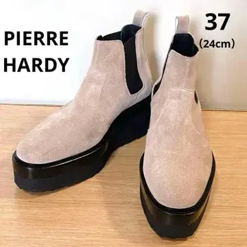 PIERRE HARDY 사이드 코어 부츠 통굽 부츠 스웨이드