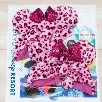 미니 핑크 레오파드 무늬 팬 캡!!