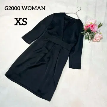 컨디션 최상 G2000 원피스 XS 블랙 7부 소매 V넥 A라인 087