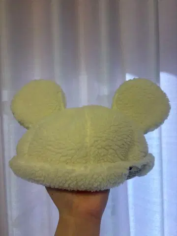 미키 귀 달린 플리스 모자