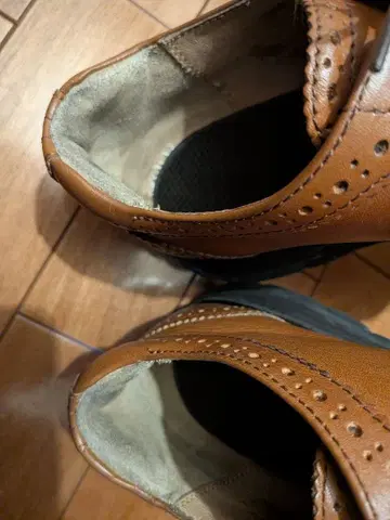 히코리 님 브라운 가죽 드레스 슈즈