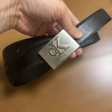 캘빈 클라인 블랙 가죽 벨트