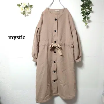 미스틱 노카라 롱 코트 프리 허리 리본