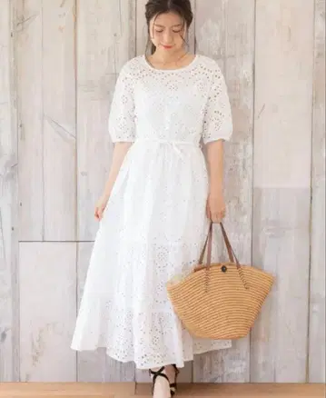 새상품! PREFERIR 프레페리르 자수 레이스 맥시 원피스 리조트
