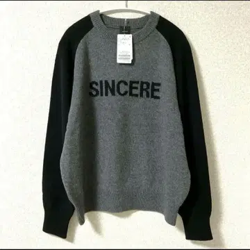 래글런 로고 니트 풀오버 그레이 베이스 스픽 앤 스팬