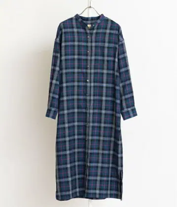 애프터눈 티 타탄 체크 셔츠 원피스 프리 사이즈