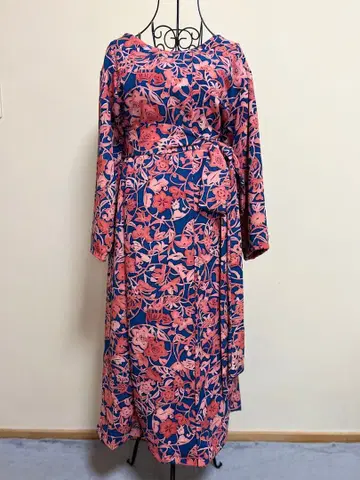 기모노 리메이크 롱 원피스 핸드메이드 4L 핑크