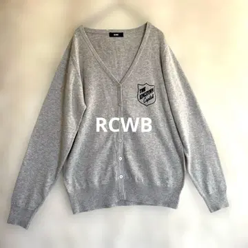 [ RCWB ] 로데오 크라운 백 프린트 가디건 얇은 소재 그레이