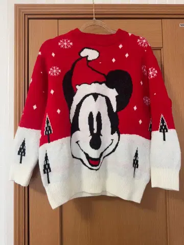 미키마우스 크리스마스 니트 스웨터 크리스마스 X'mas 디즈니