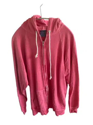 굿온 풀 지퍼 후드티 핑크