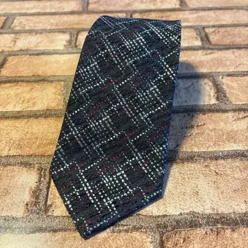 CK 실크 100% 체크 패턴 넥타이