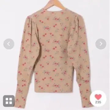 HOLIDAY SUPER RIB PUFF L/S TOPS (FLOWER)