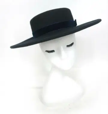 벨로아 리본 포함 넓은 챙 햇 제인 마플 동 루 살롱 모자