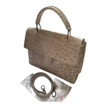 미사용 보관품 크로커다일 핸드백 여성용 와타이치 2way