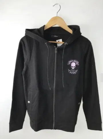 ROEN 스컬 프린트 블랙 후드티 S 사이즈