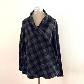 mitte miuda 울 혼방 체크 무늬 카슈쿨풍 상의