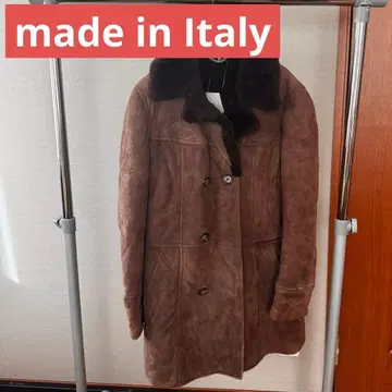무스탕 코트 공유 천연 가죽 남성용 M L 브라운 방한 롱 코트