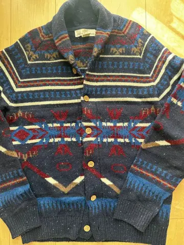 H&M L.O.G.G. 기하학 패턴 가디건 L