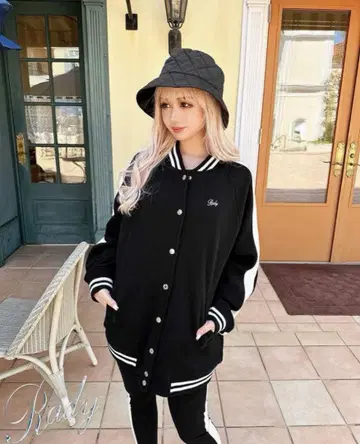 Rady 블랙 바시티 자켓 셋업 M